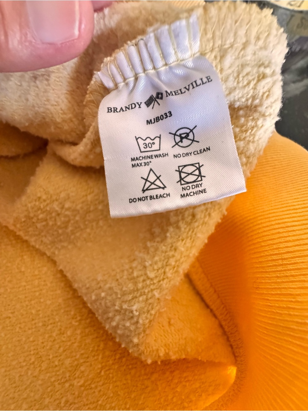 Brandy Melville Honey Embroidered Yellow Crewneck Sweatshirt. - Picture 8 of 9